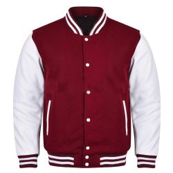 Varsity Jacket Maroon White